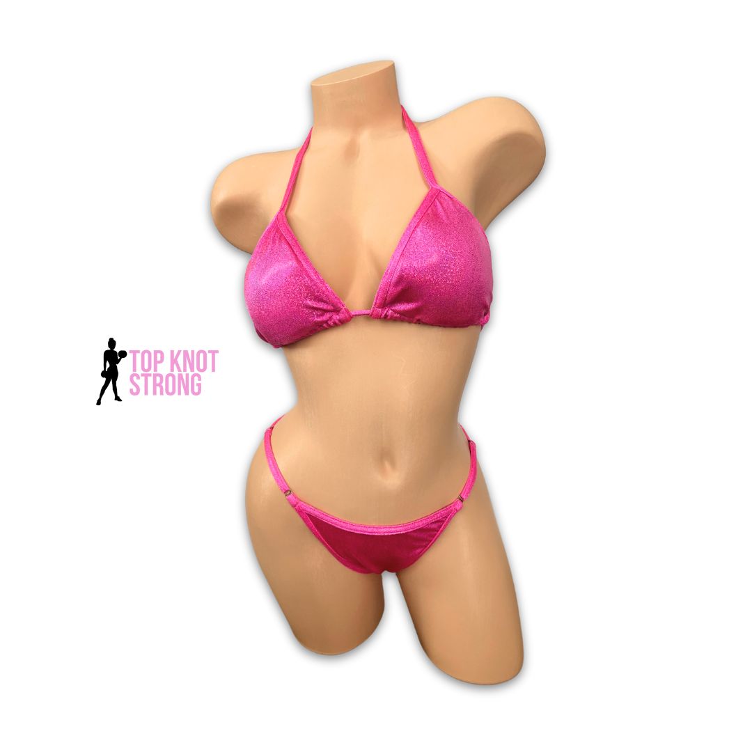 Neon Pink Fit Model Bikini Competition Suit