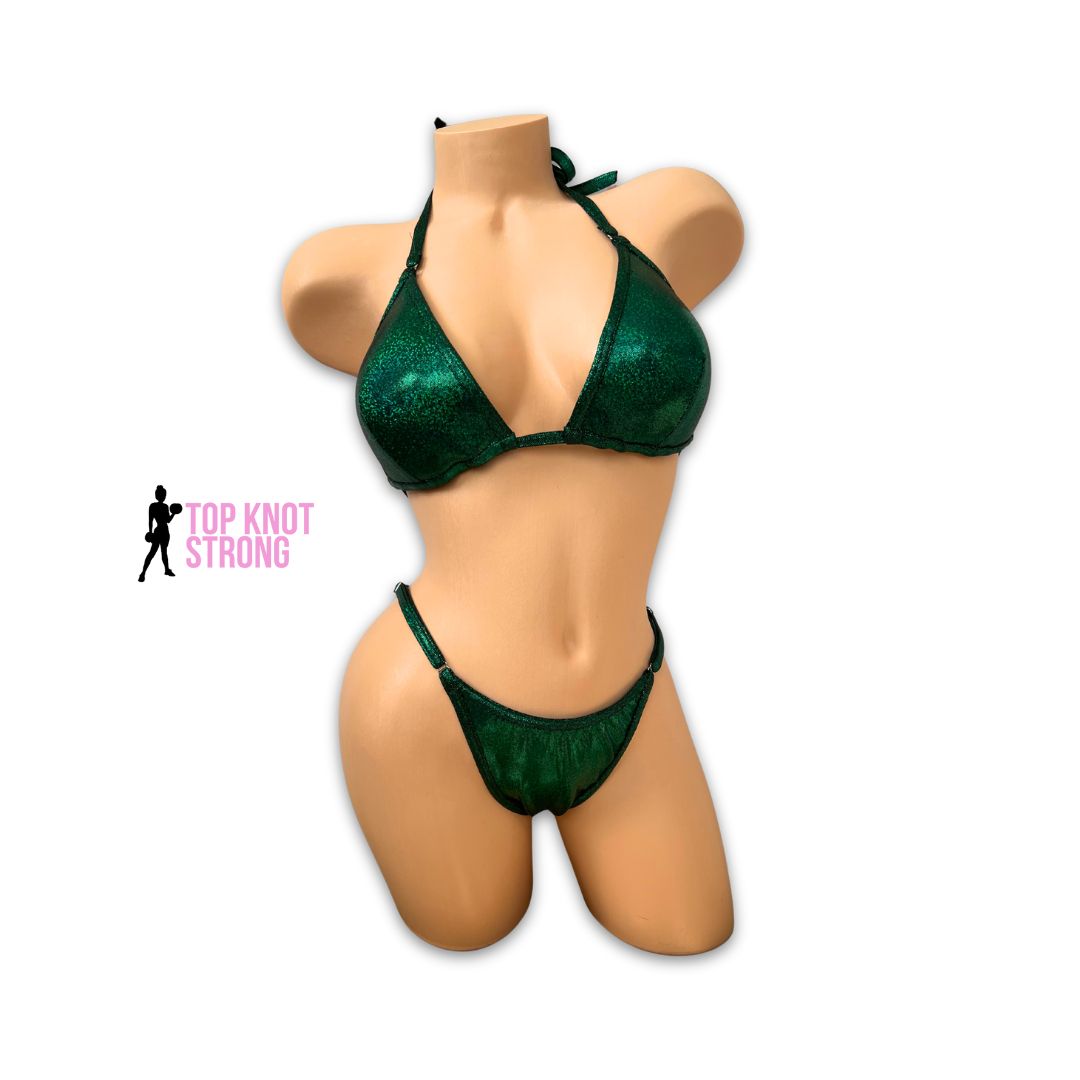 Emerald Green Fit Model Bikini Competition Suit