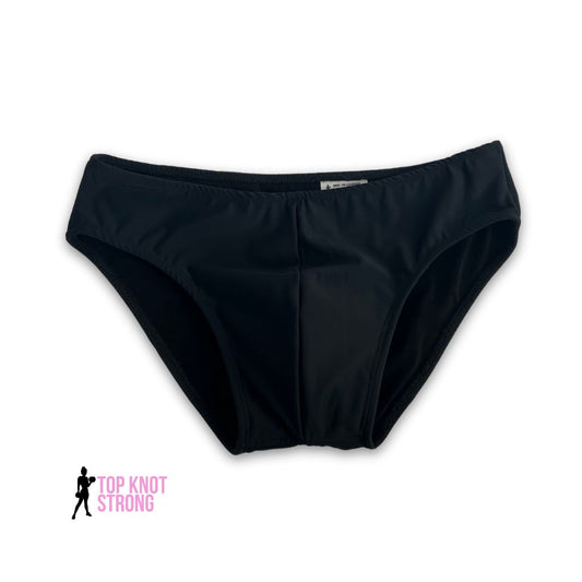 Matte Black Men's Classic Physique Posing Trunks