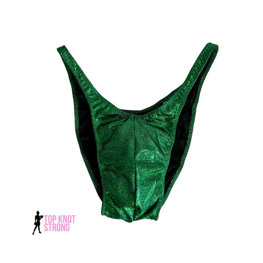 Emerald Green Men's Bodybuilding Posing Trunks