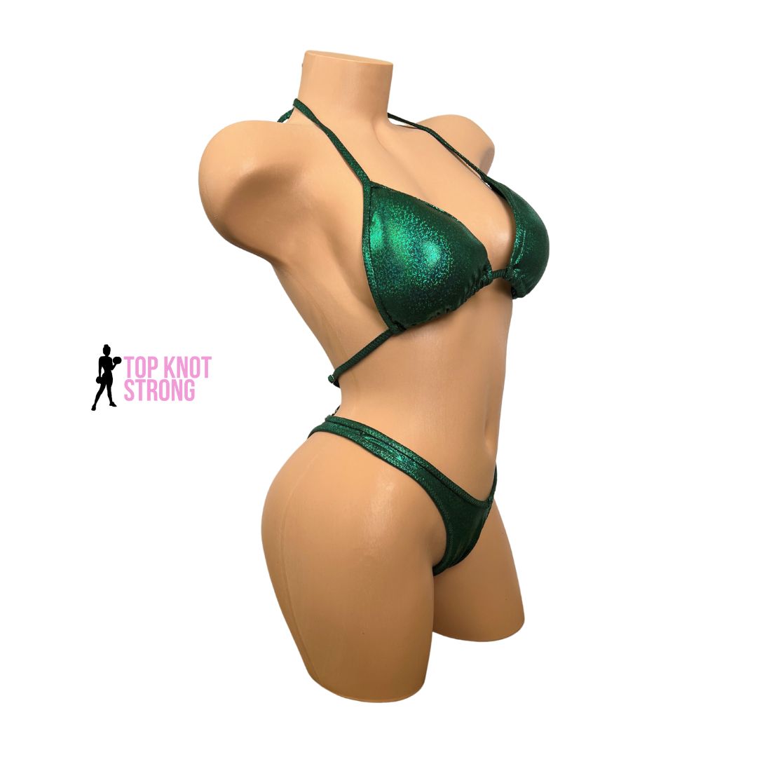 Emerald Green Figure Physique Practice Posing Suit