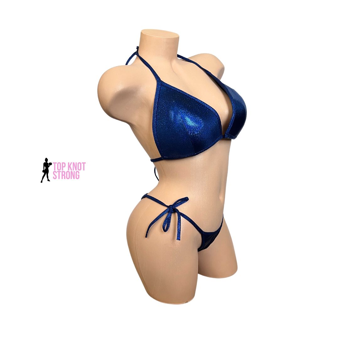 Navy Blue Bikini Posing Competition Suit