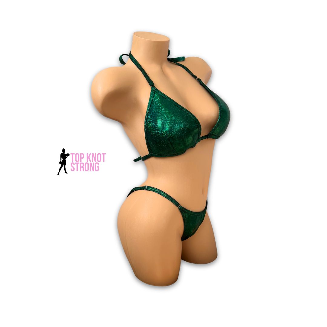 Emerald Green Fit Model Bikini Competition Suit