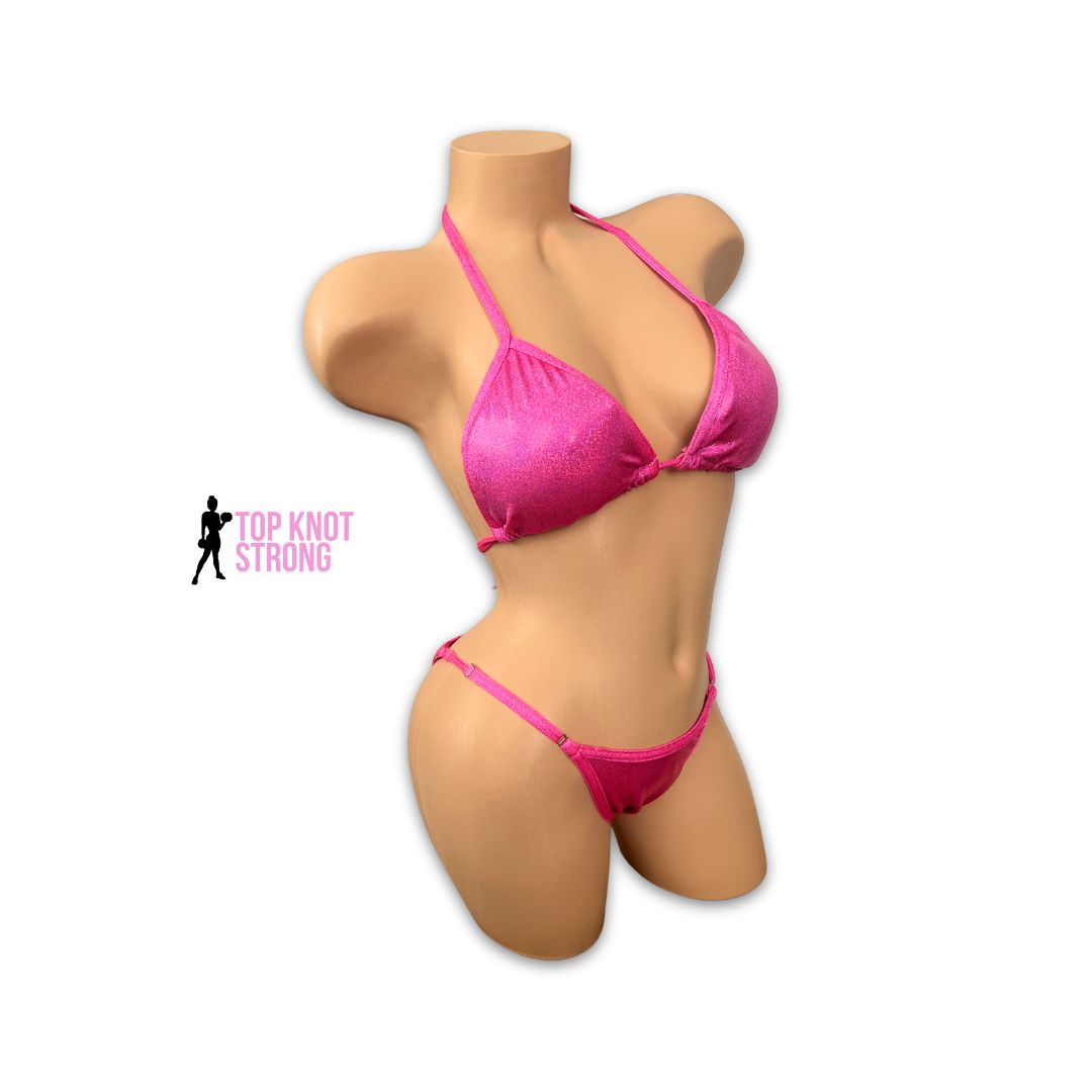 Neon Pink Fit Model Bikini Competition Suit