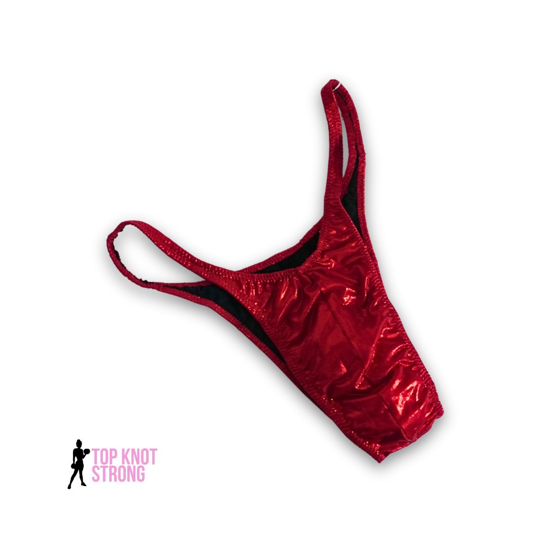 RTS: Ruby Red Men's Bodybuilding Posing Trunks | Large Pro X