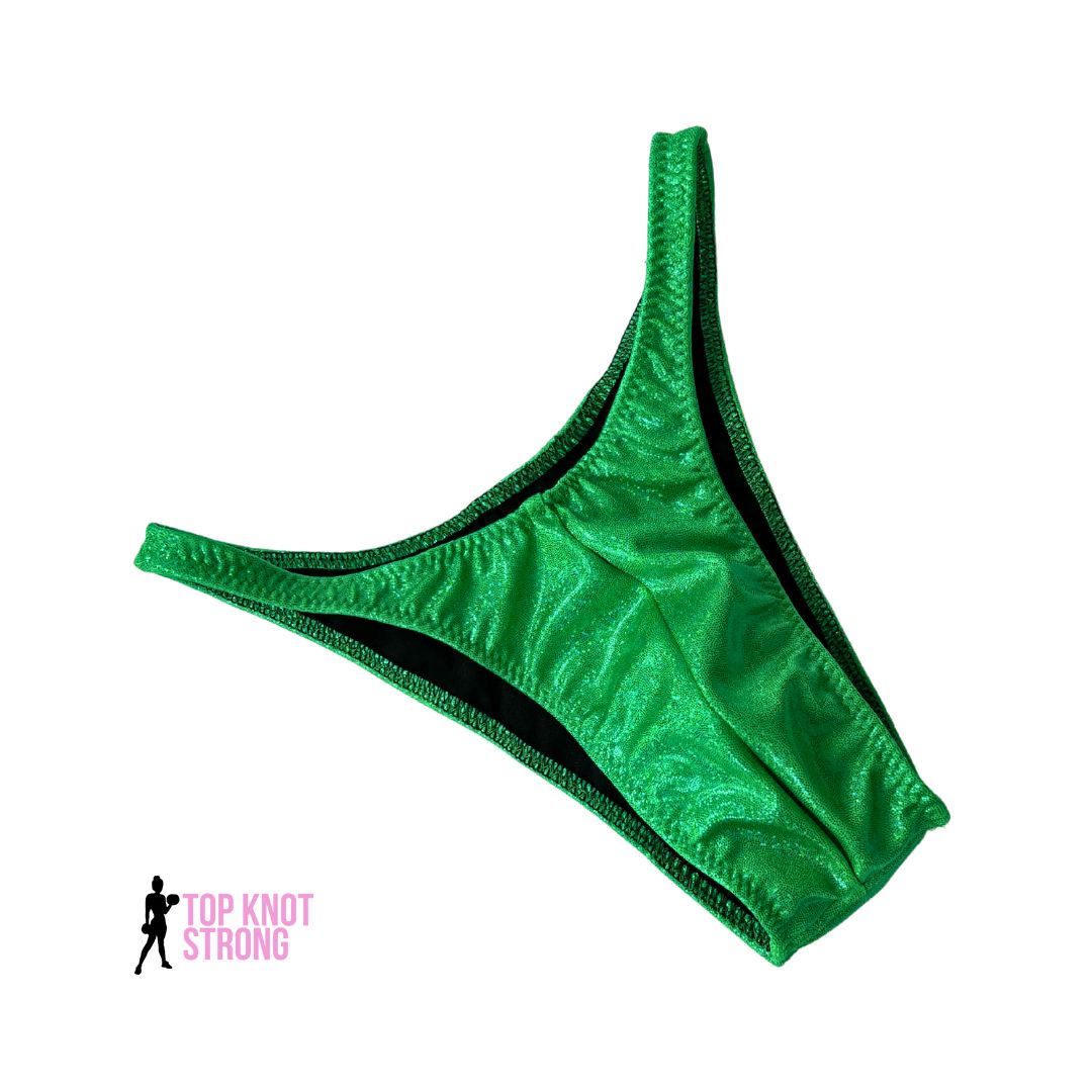 Lime Green Men's Bodybuilding Posing Trunks