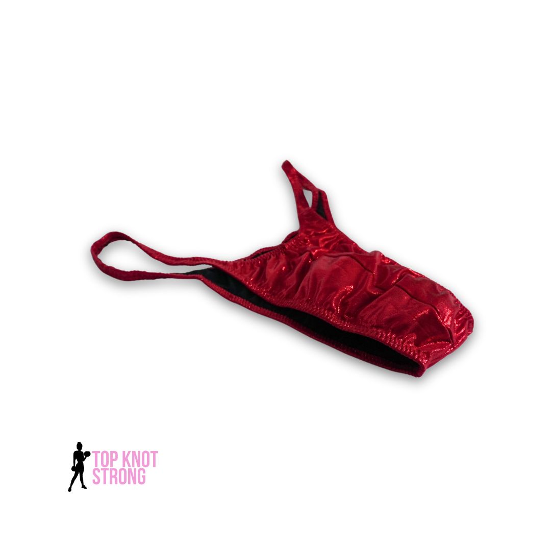 RTS: Ruby Red Men's Bodybuilding Posing Trunks | Large Pro X