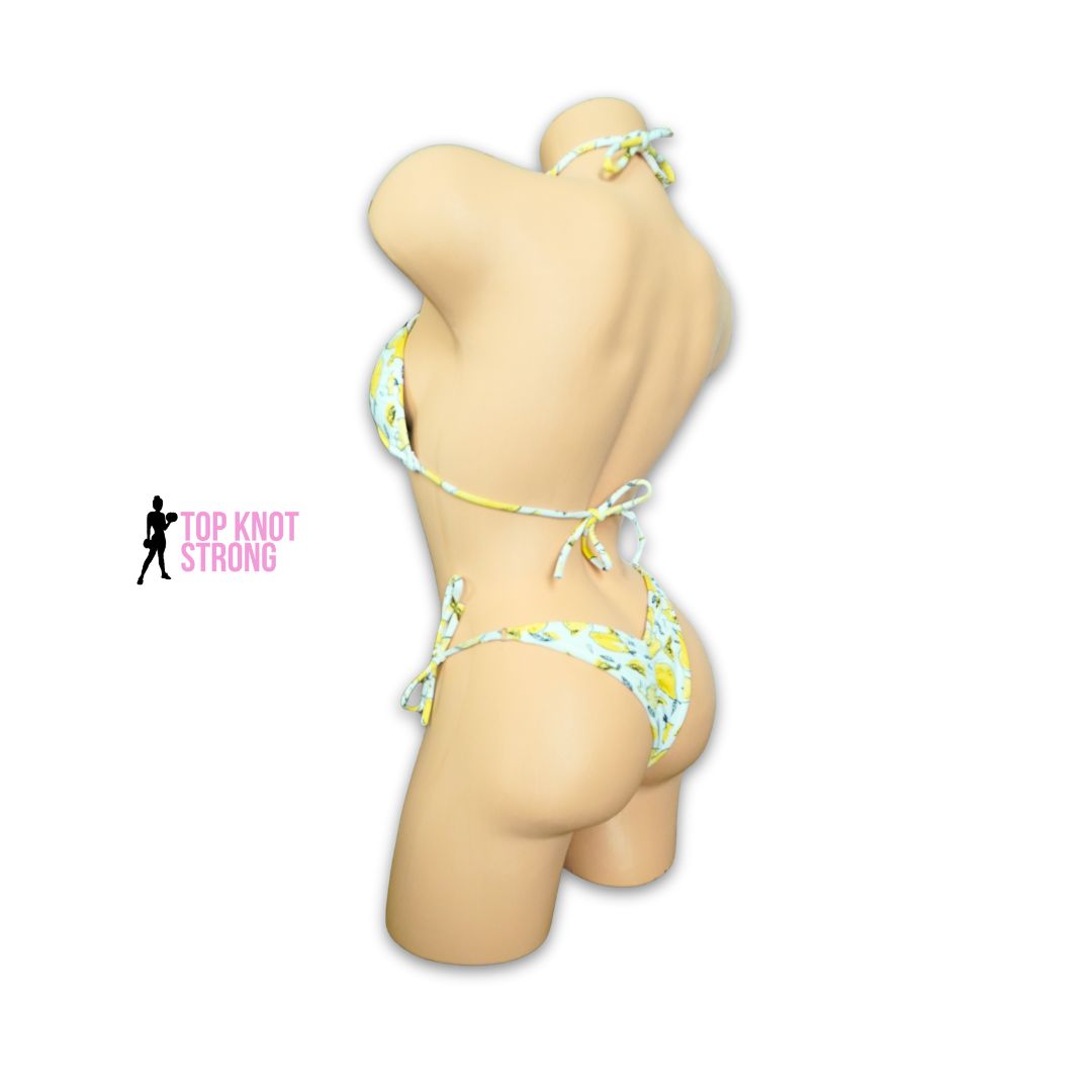 RTS: Lemon Print Wellness Practice Posing Suit | A/B cup | Extra Small Pro