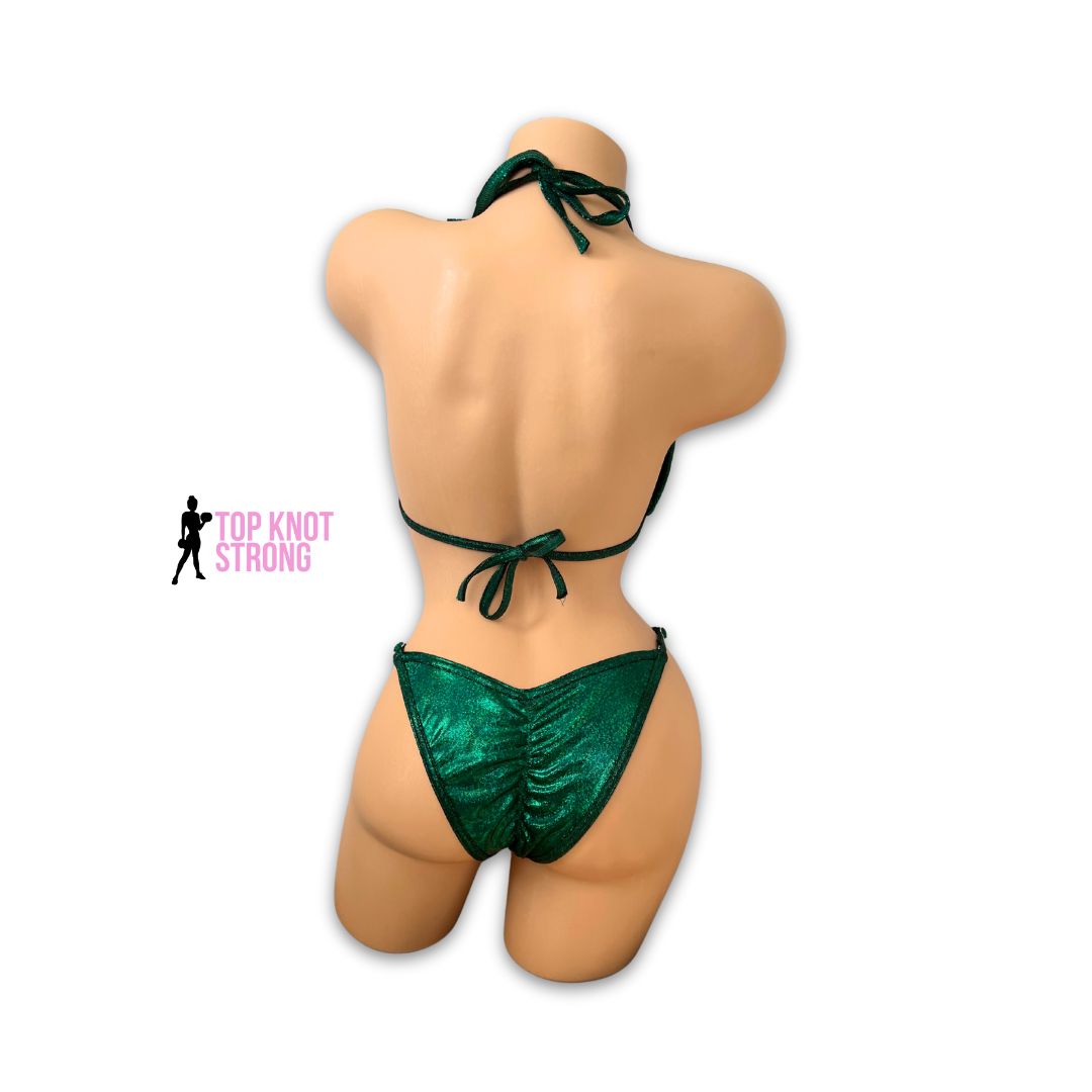 Emerald Green Fit Model Bikini Competition Suit