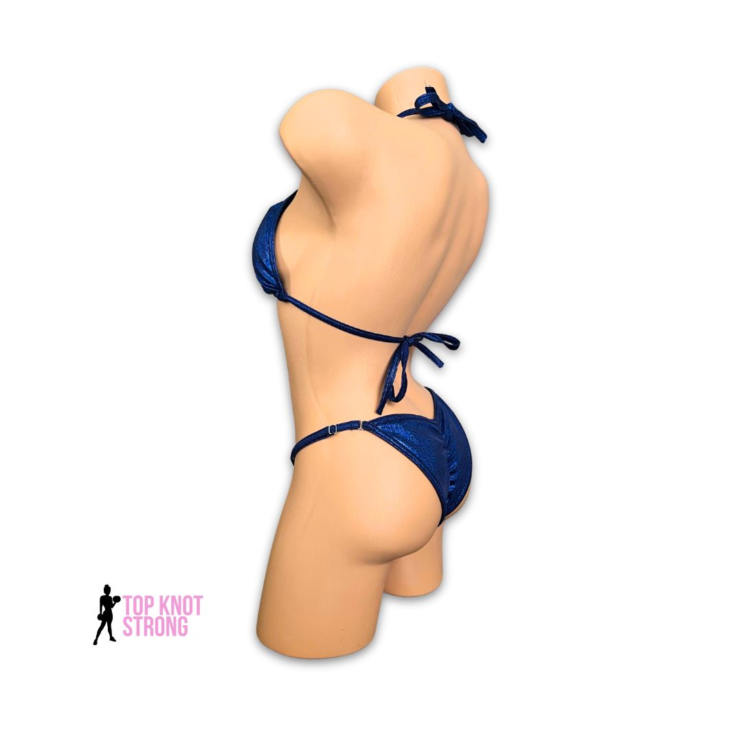 Navy Blue Fit Model Bikini Competition Suit