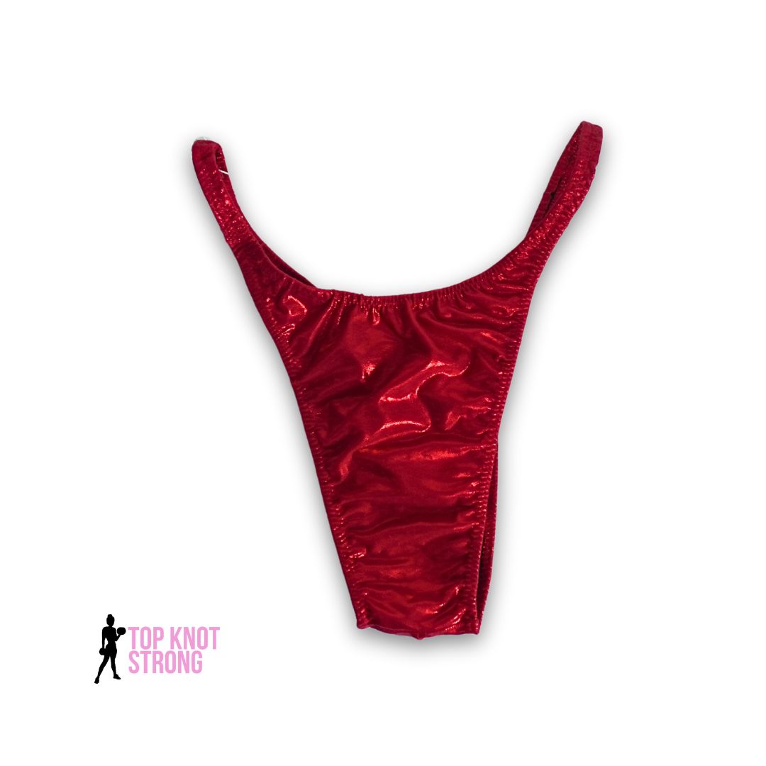 RTS: Ruby Red Men's Bodybuilding Posing Trunks | Large Pro X
