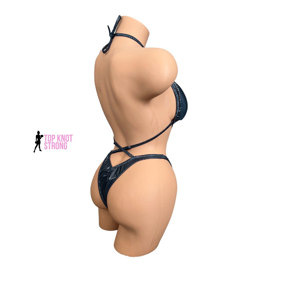 Midnight Blue Figure Physique Posing Suit