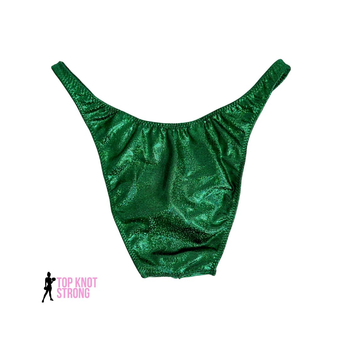 Emerald Green Men's Bodybuilding Posing Trunks