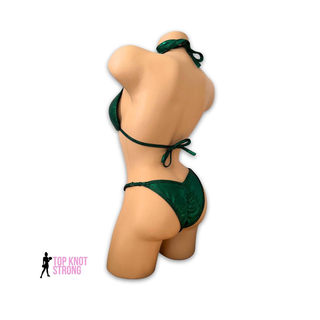 Emerald Green Fit Model Bikini Competition Suit