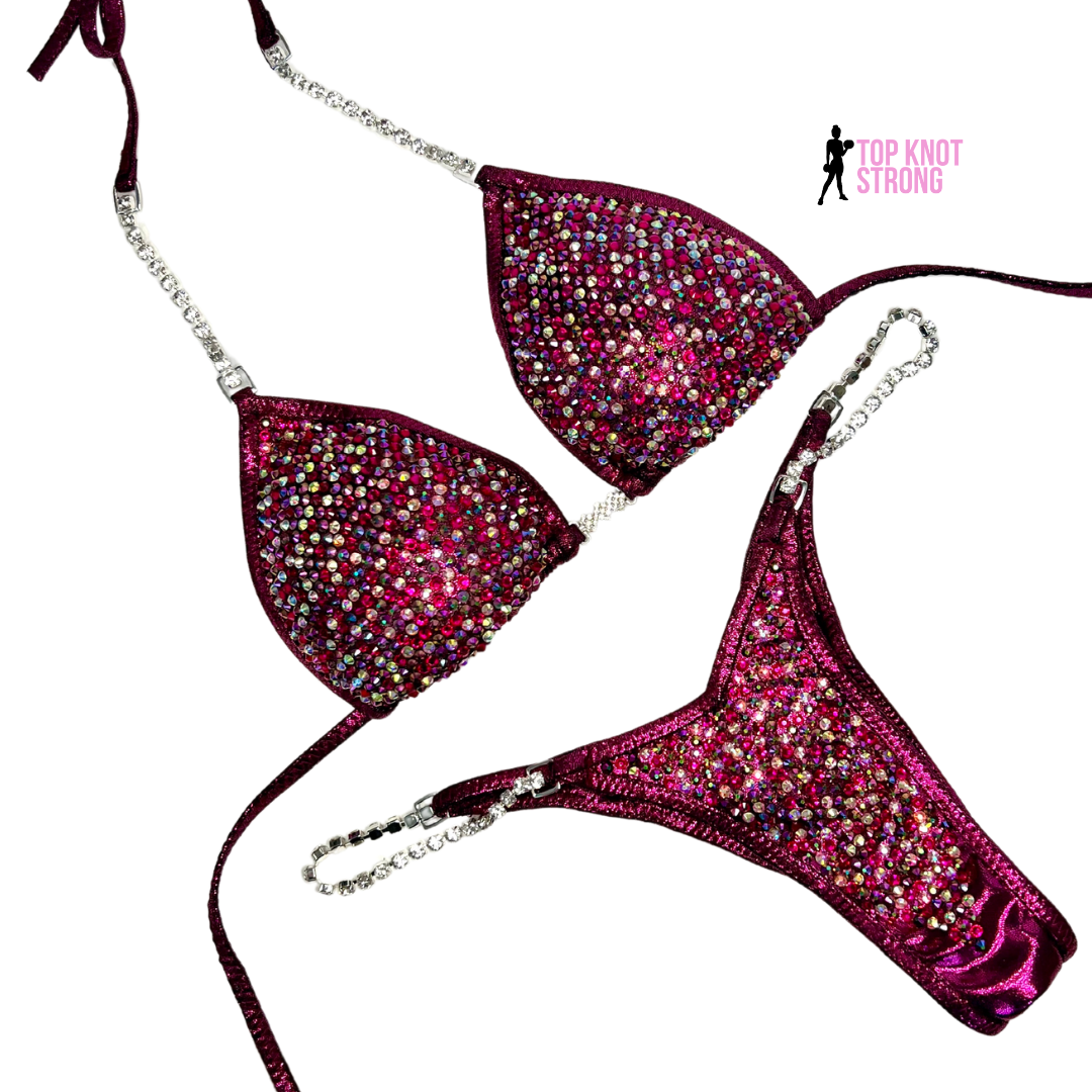 Love Potion Magenta Pink Bikini Competition Suit