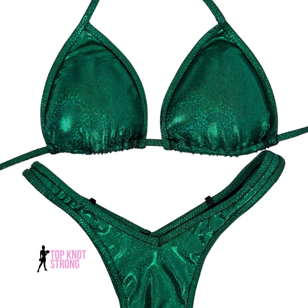 Emerald Green Figure Physique Practice Posing Suit