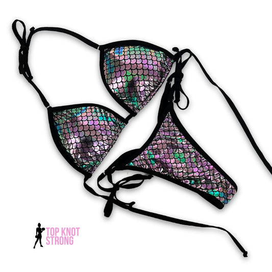 RTS: Mermaid Print Bikini Posing Practice Suit | C Cup | Medium Pro