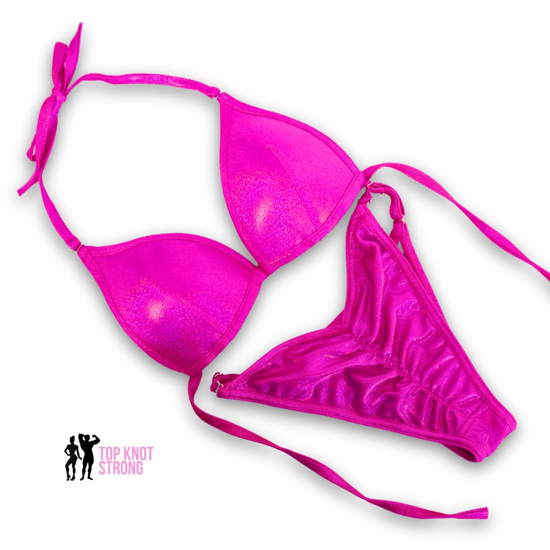 RTS: Malibu Pink Fit Model Bikini Competition Suit