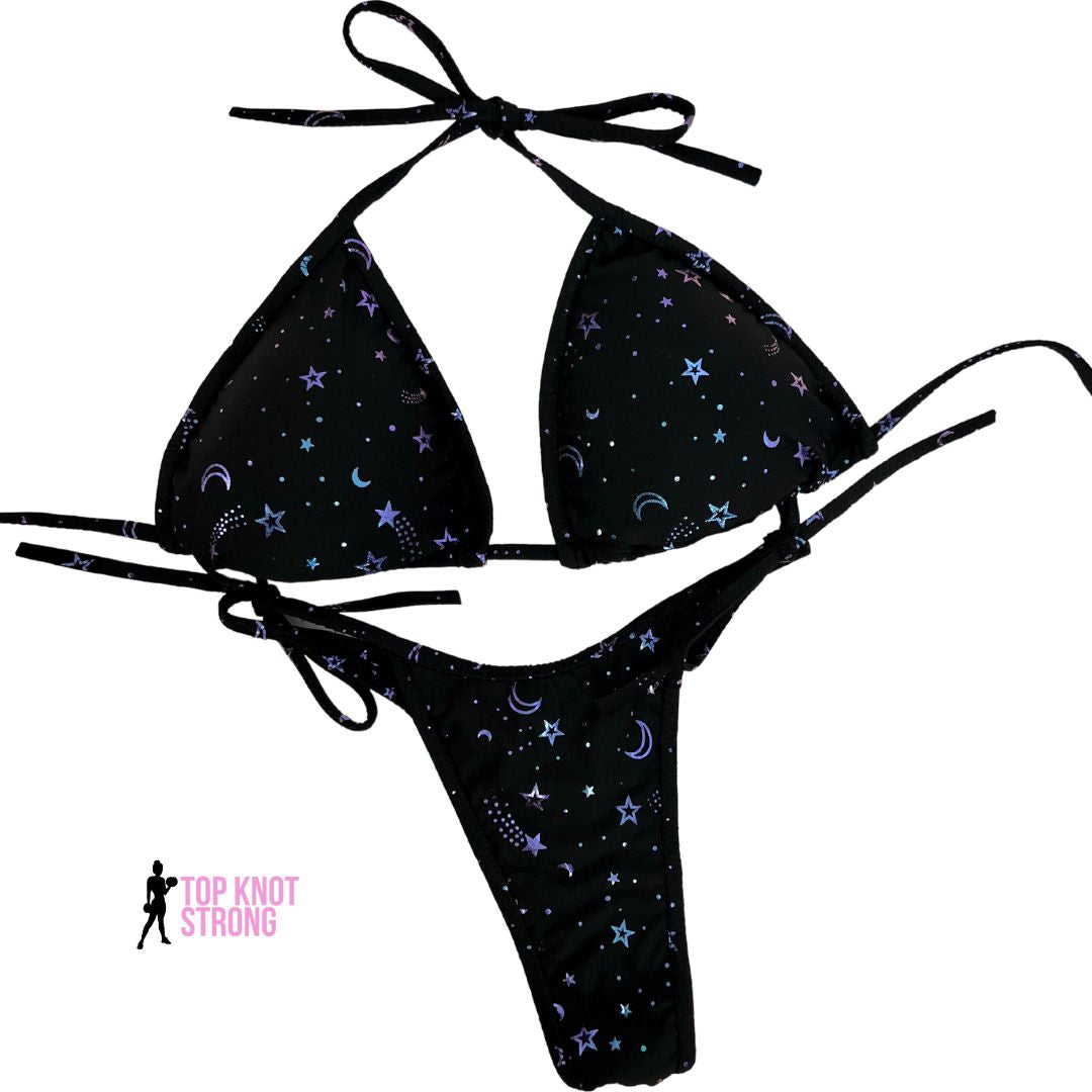 RTS: Starry Night Bikini Posing Practice Suit | C cup | Medium Pro