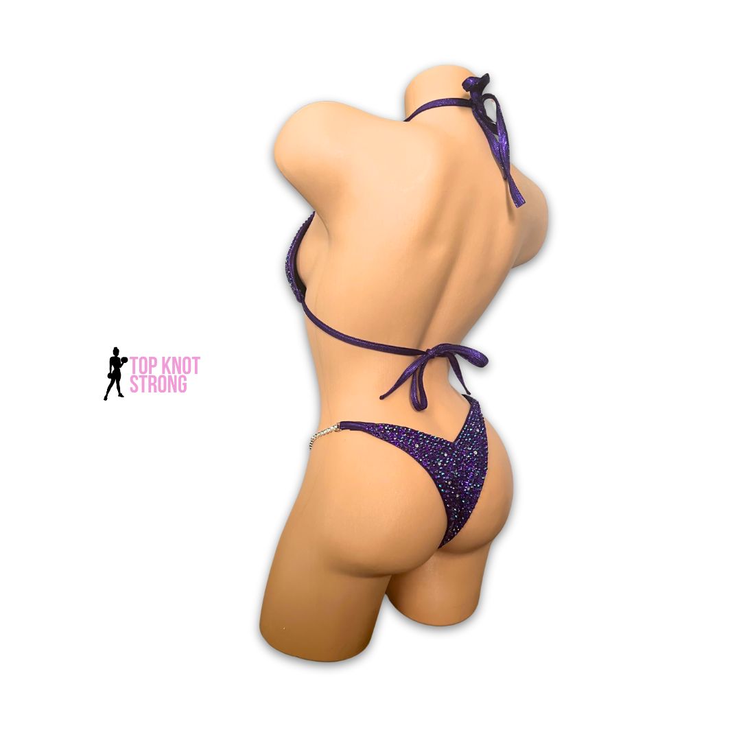Purple Reign Crystal Bikini Competition Suit