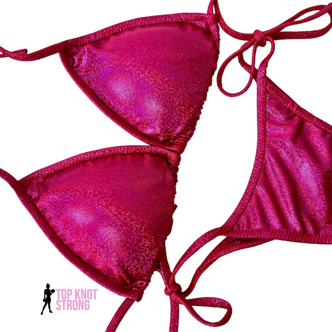 Raspberry Red Bikini Posing Practice Suit