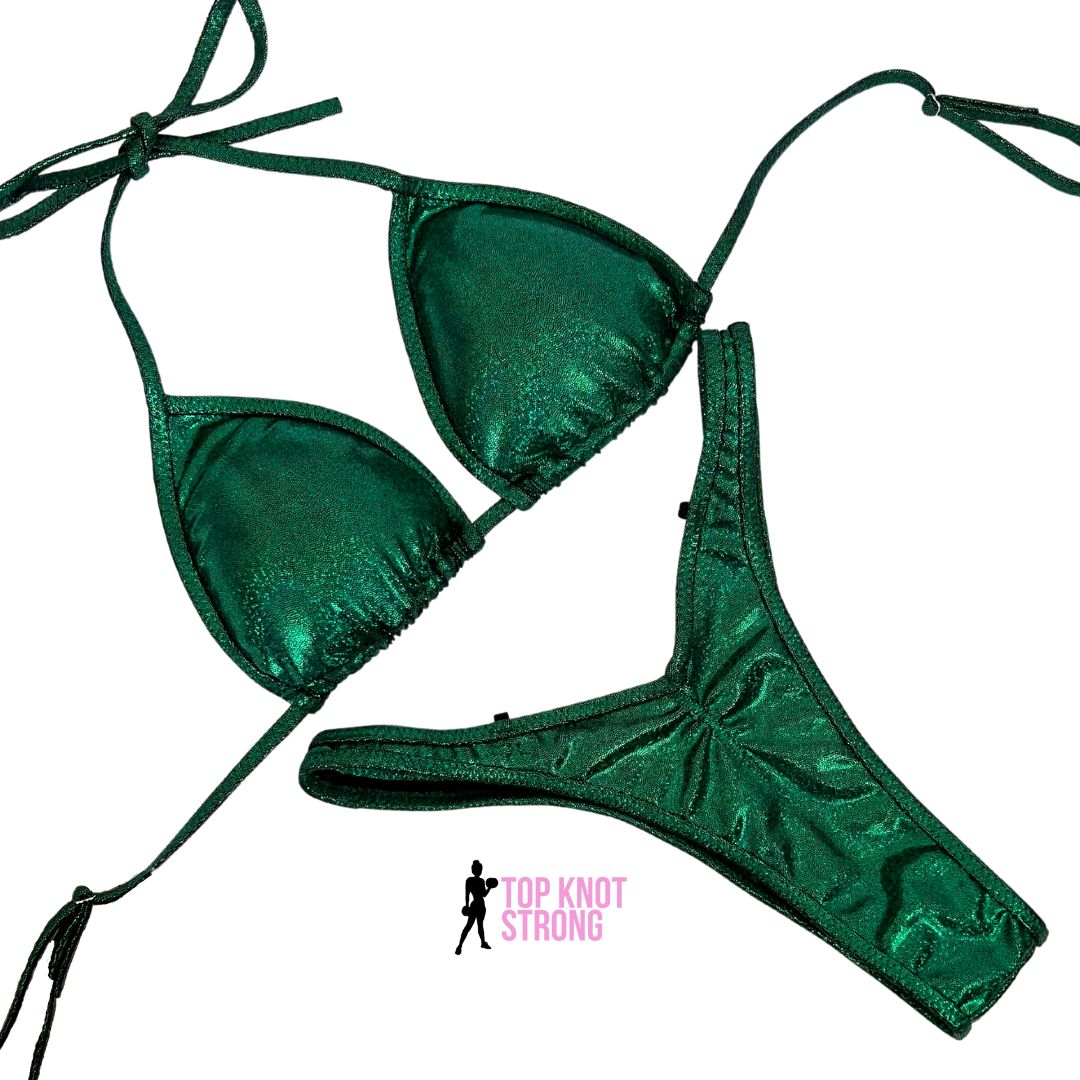 Emerald Green Figure Physique Practice Posing Suit