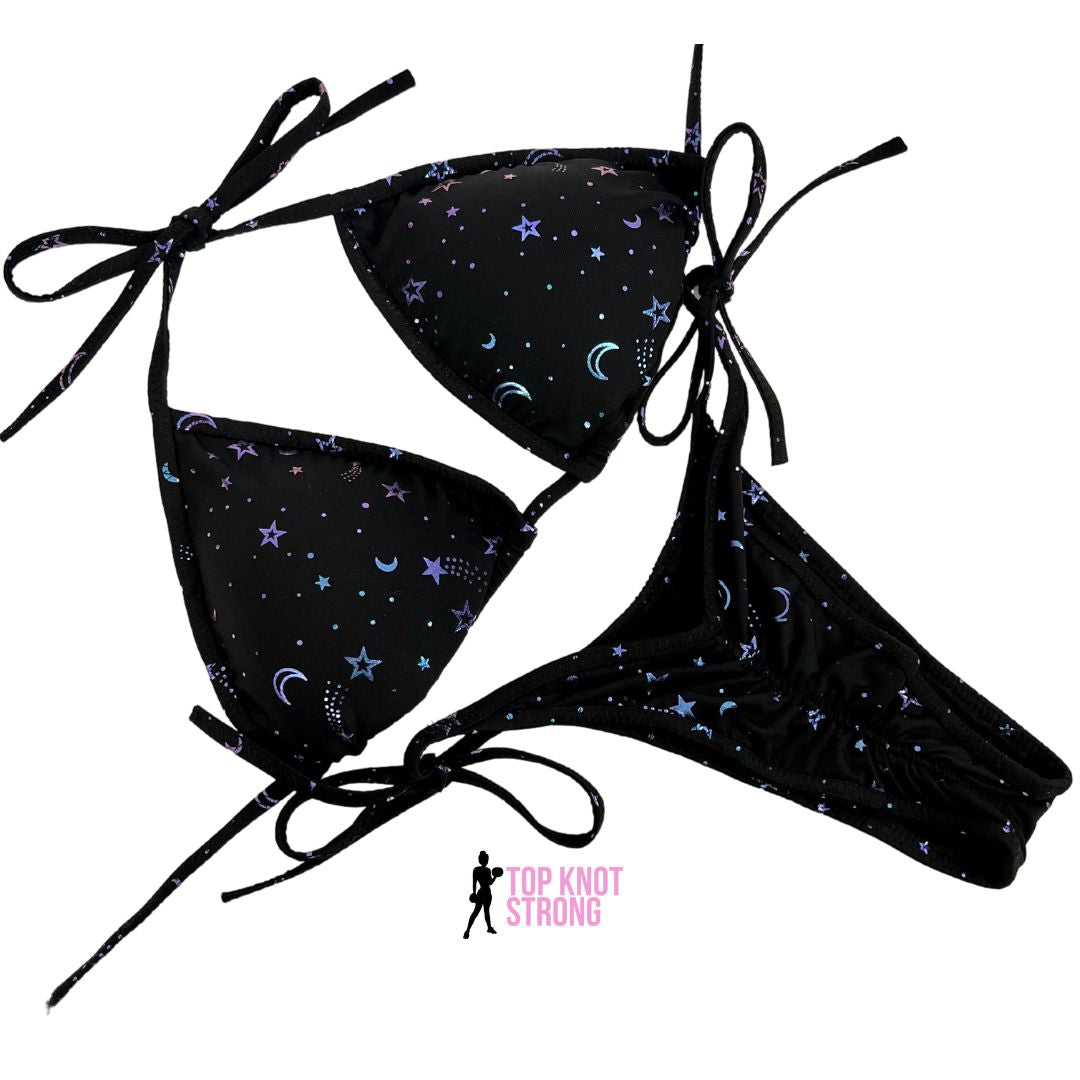 RTS: Starry Night Bikini Posing Practice Suit | C cup | Medium Pro