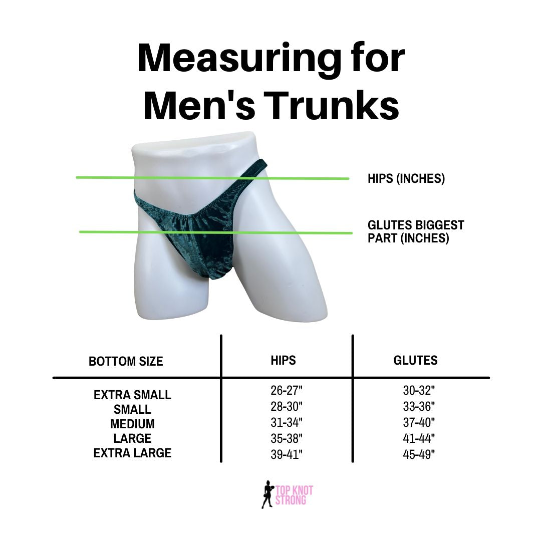 Forest Green Men's Bodybuilding Posing Trunks