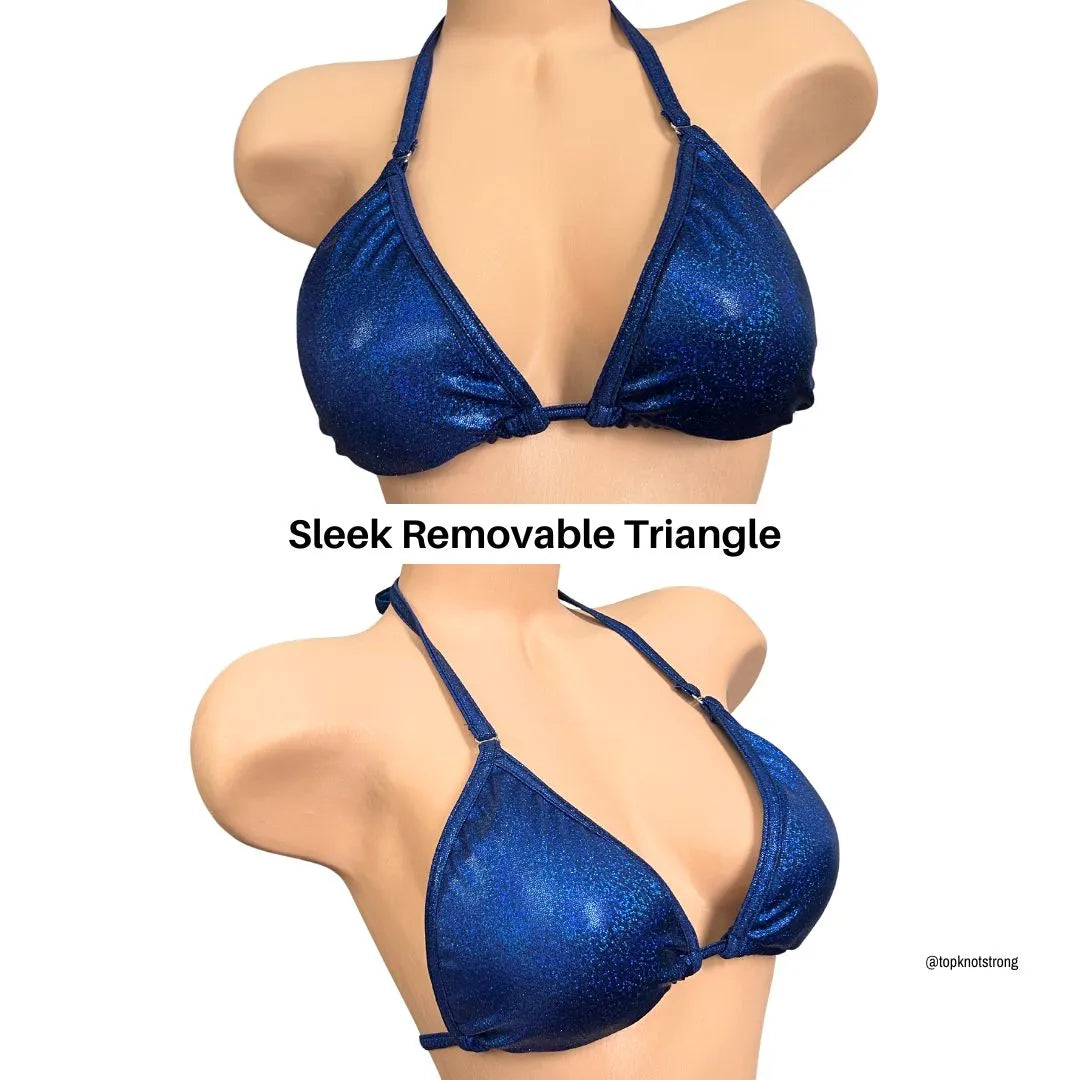 Navy Blue Fit Model Bikini Competition Suit