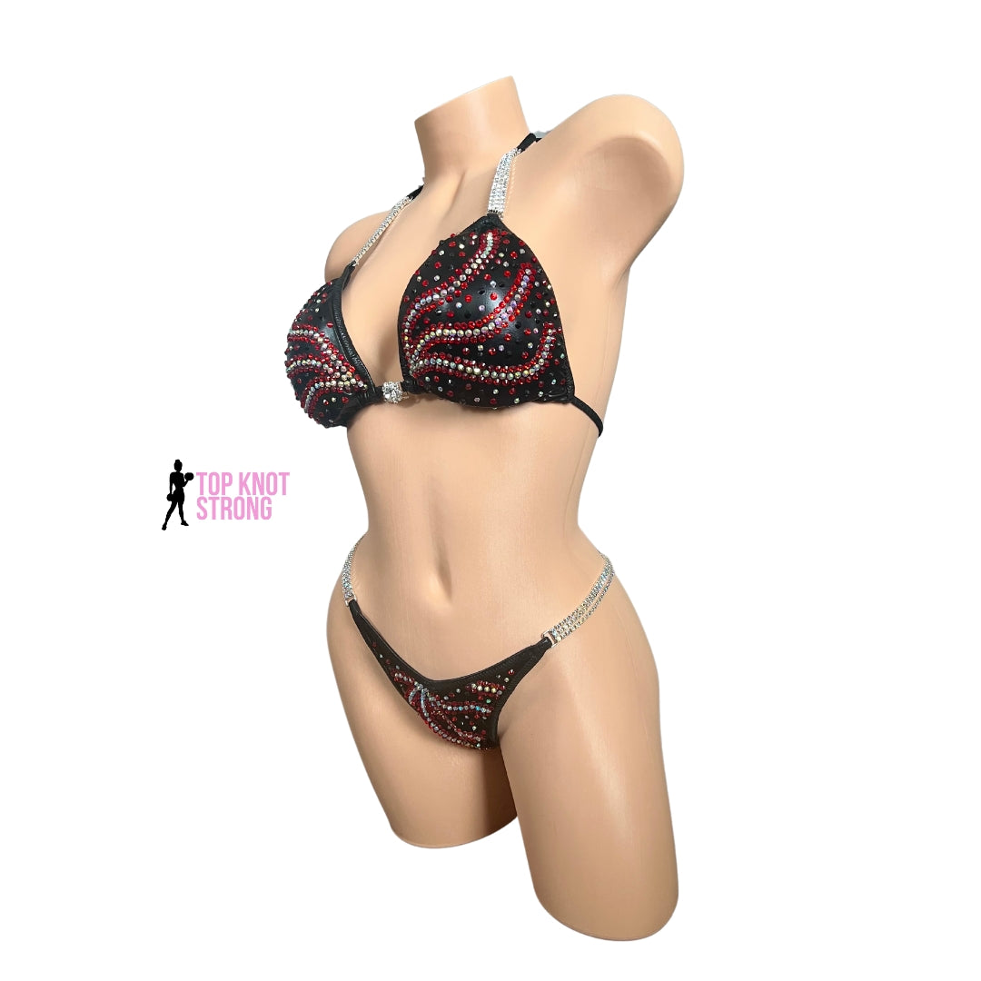 Black Widow Crystal Wellness Competition Suit