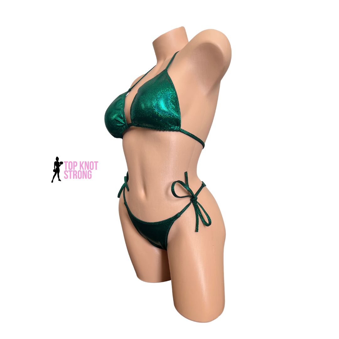 Emerald Green Bikini Posing Suit