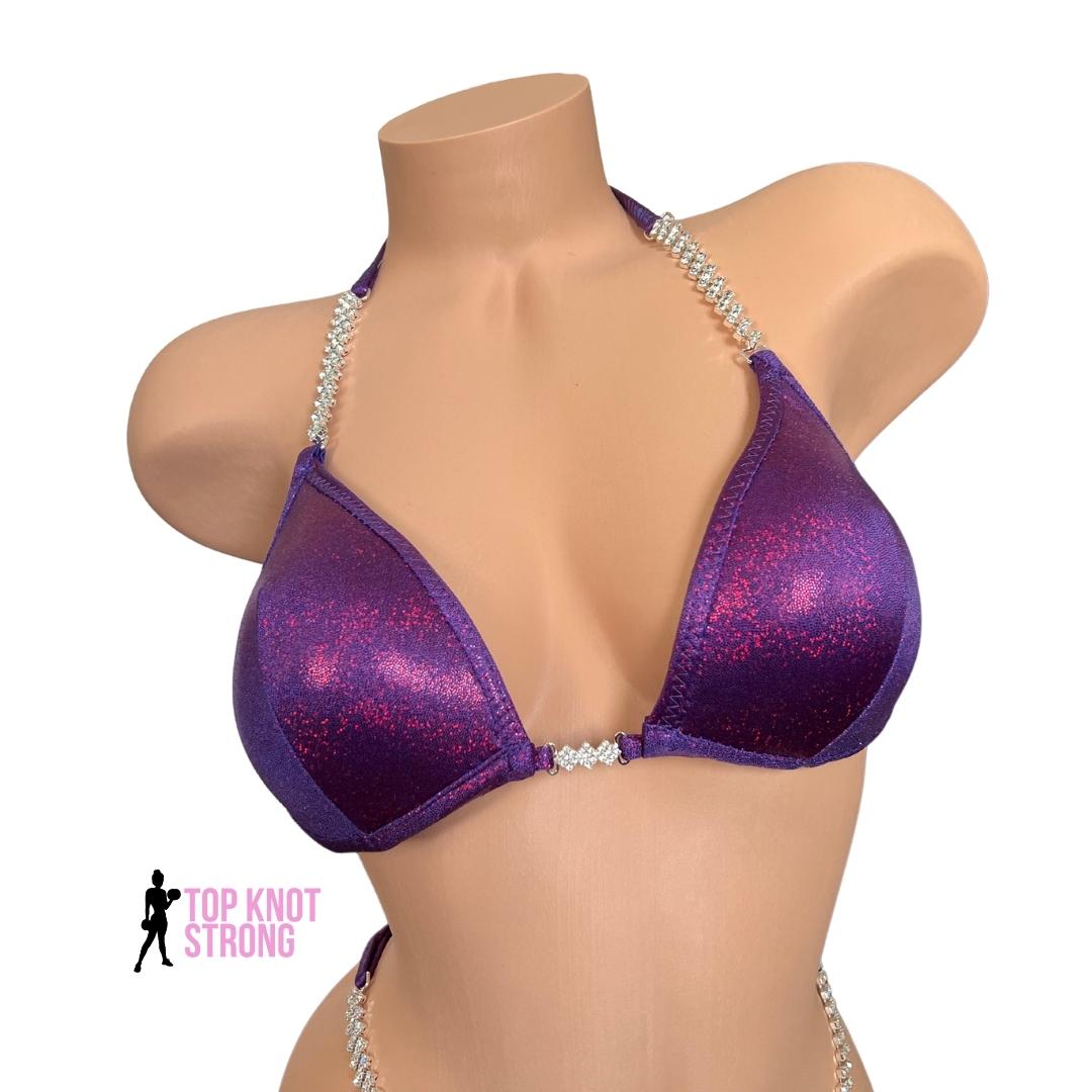 Plum Raspberry Figure Physique Bodybuilding Competition Suit