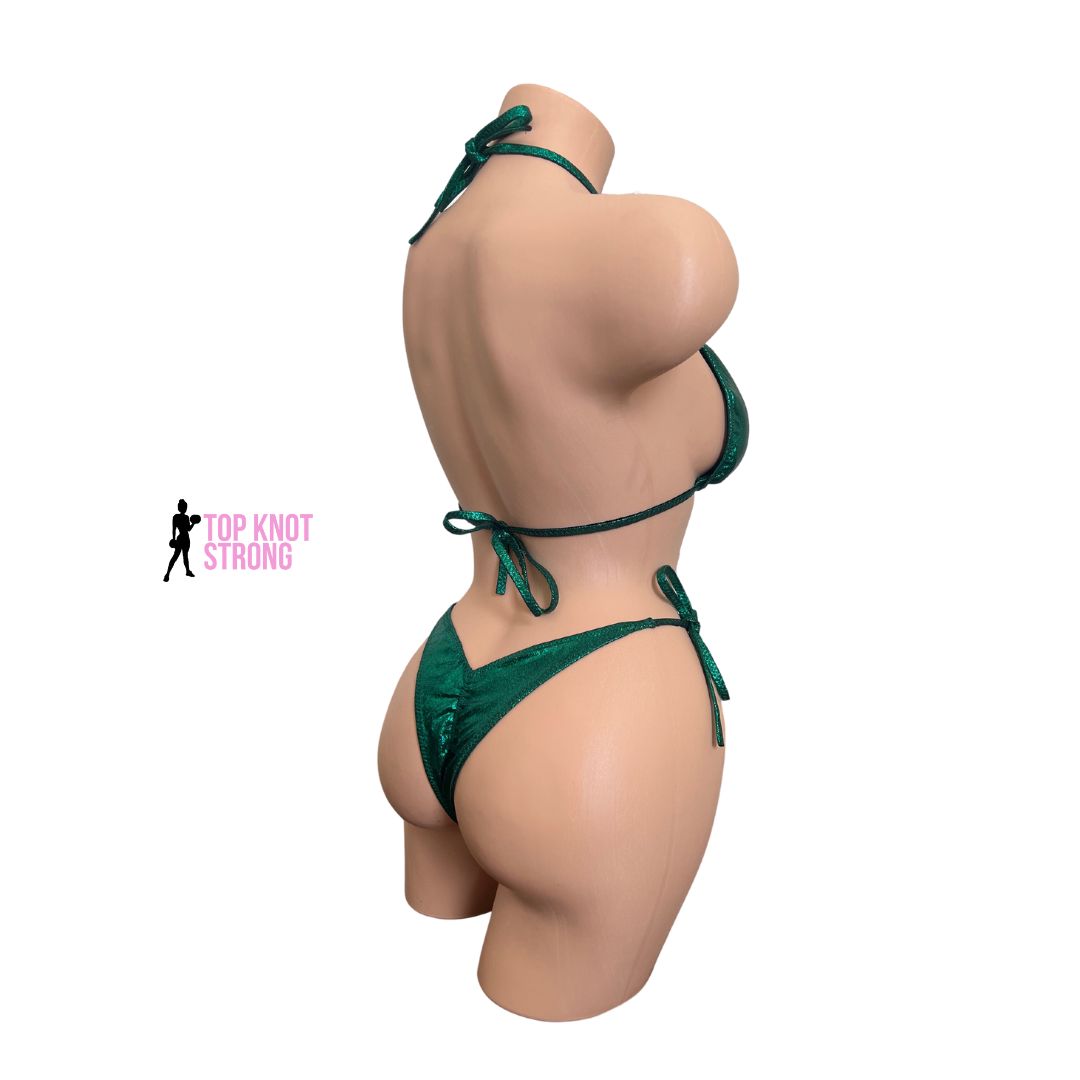 Emerald Green Bikini Posing Suit
