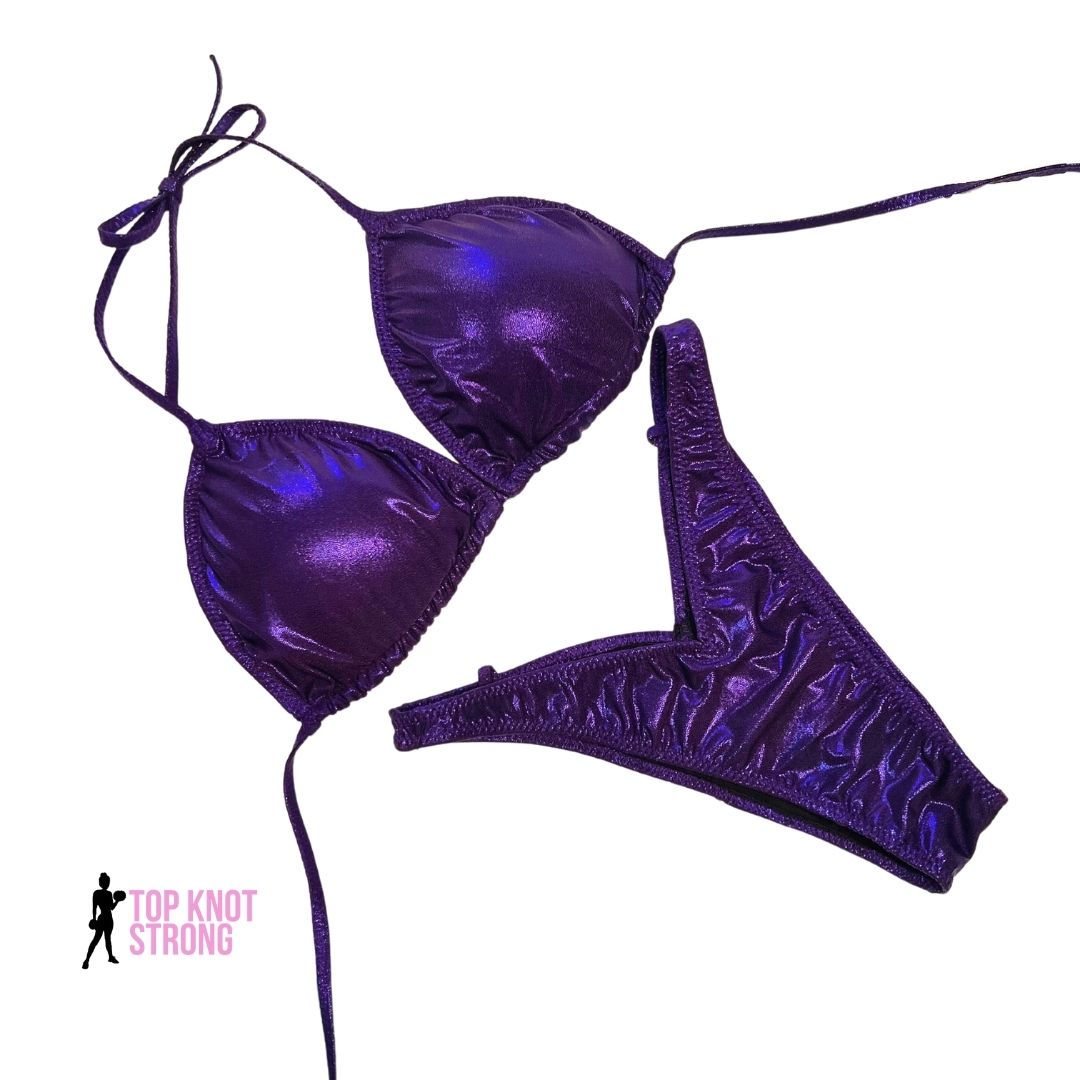 Deep Purple Figure Physique Posing Practice Suit