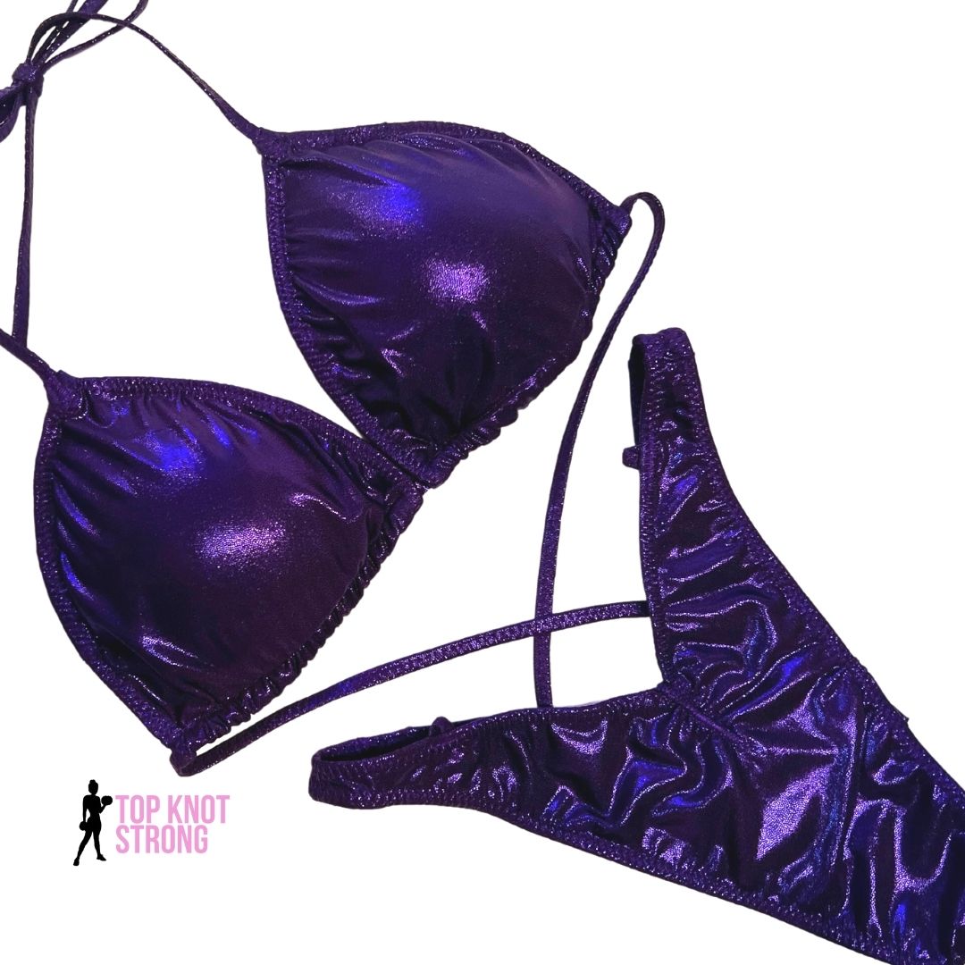 Deep Purple Figure Physique Posing Practice Suit