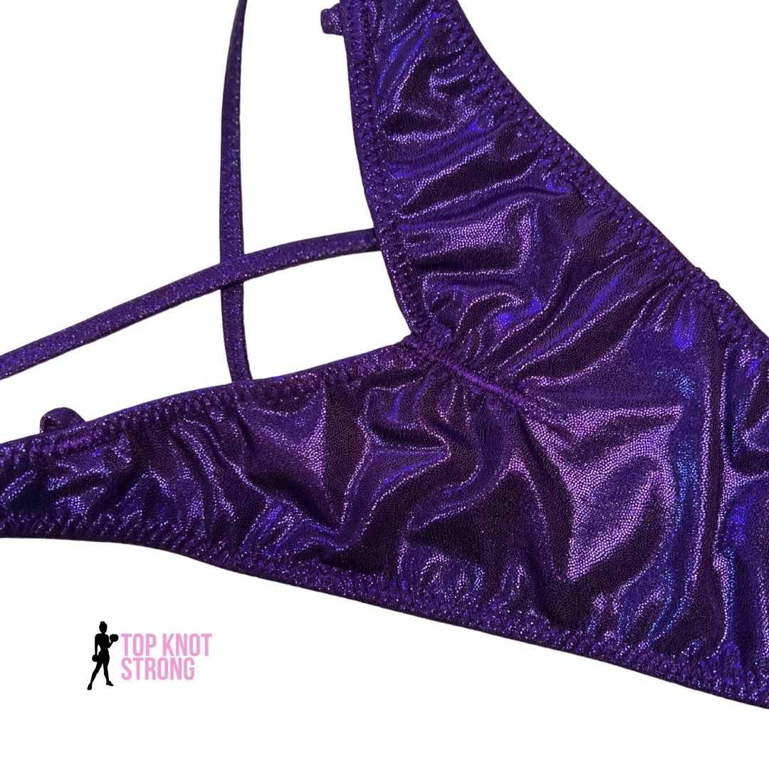 Deep Purple Figure Physique Posing Practice Suit