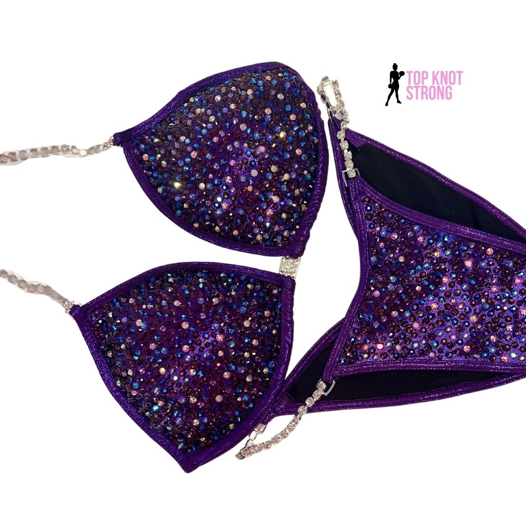 RTS: Deep Purple Galaxy Crystal Bikini Competition Suit
