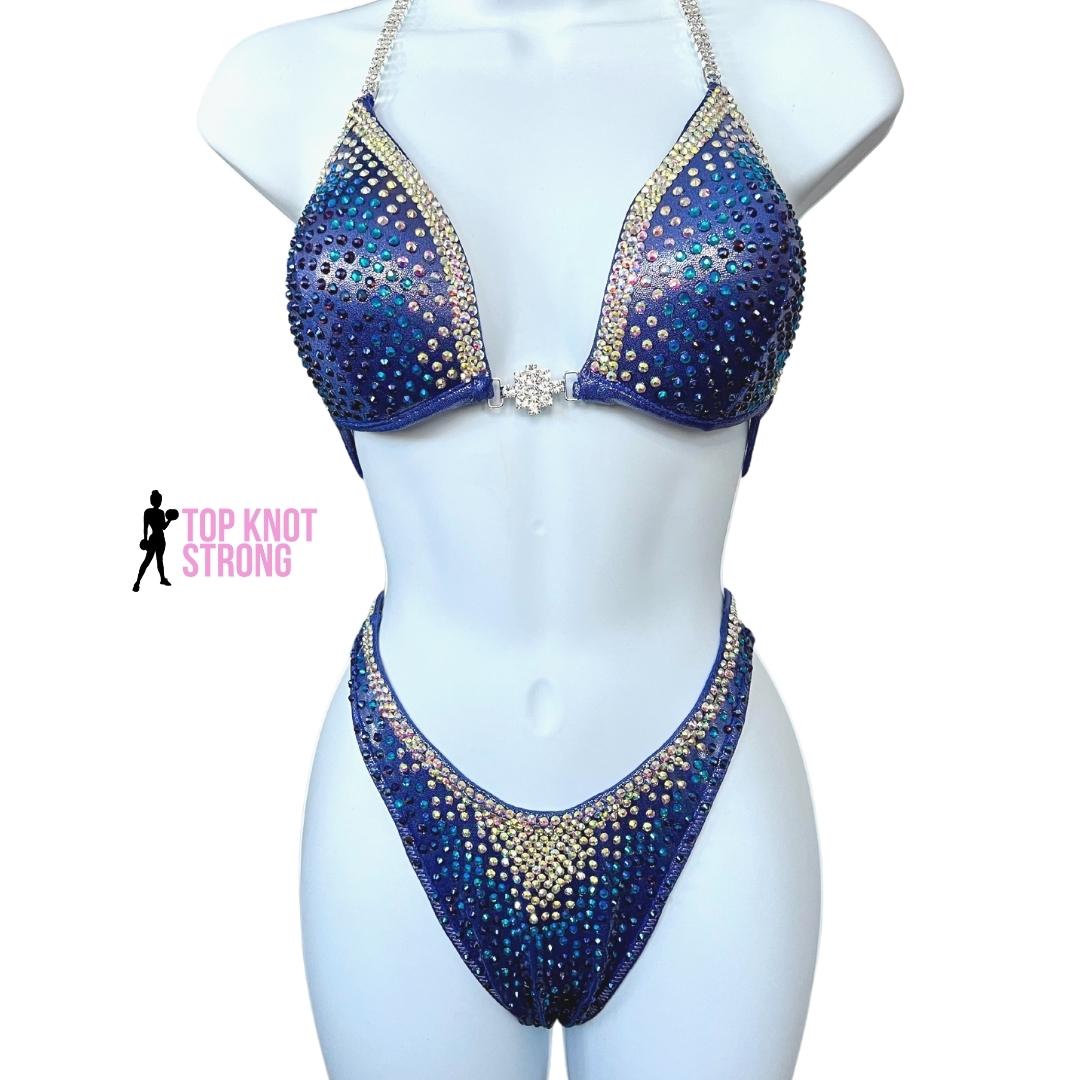 Ice Queen Lavender Purple Figure Physique Crystal Competition Suit