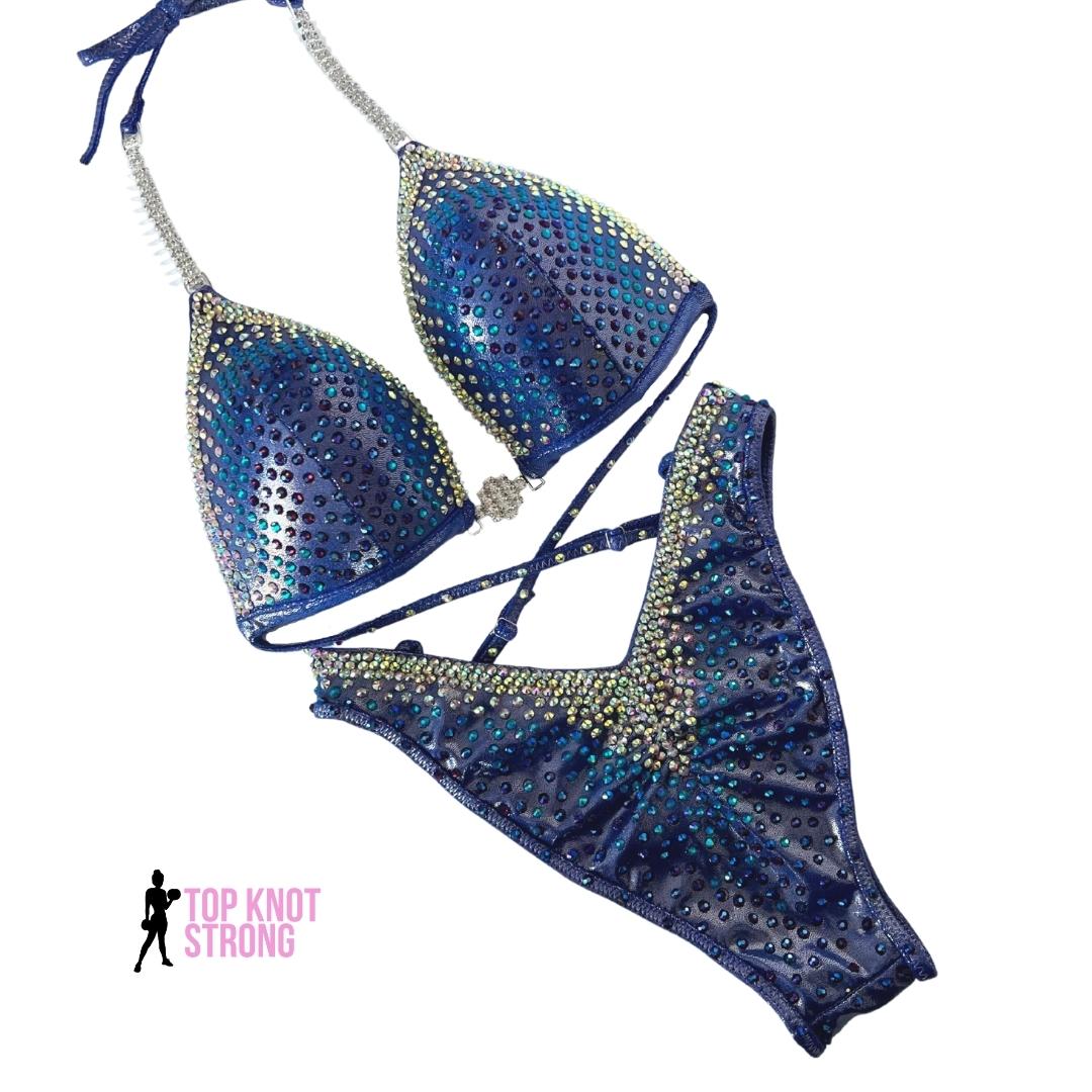 Ice Queen Lavender Purple Figure Physique Crystal Competition Suit