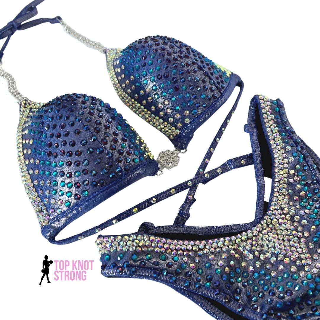 Ice Queen Lavender Purple Figure Physique Crystal Competition Suit