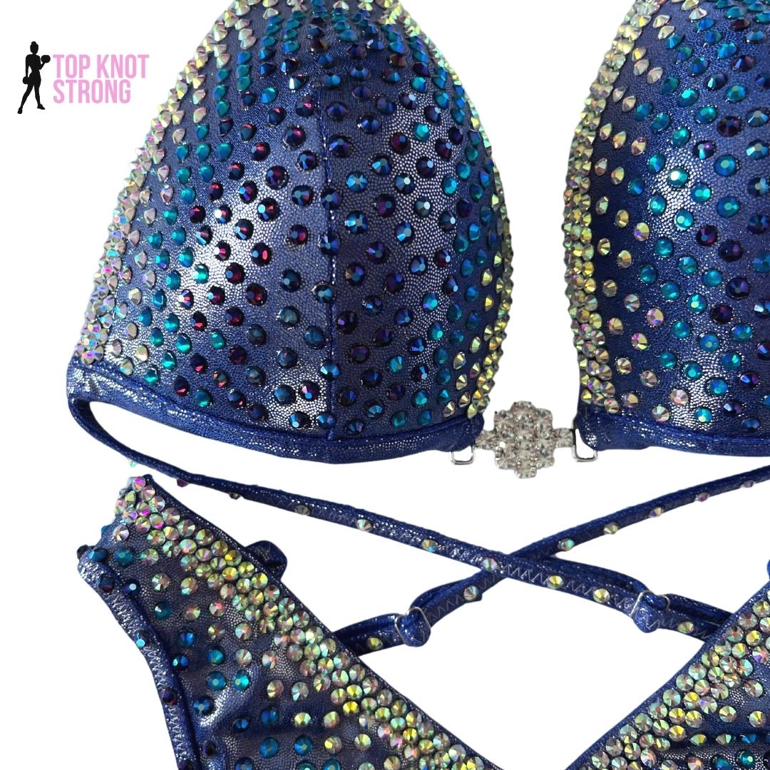 Ice Queen Lavender Purple Figure Physique Crystal Competition Suit