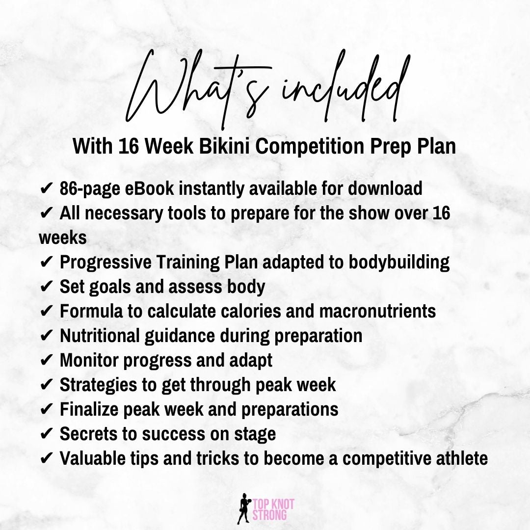 16 Week Bikini Competition Prep Plan