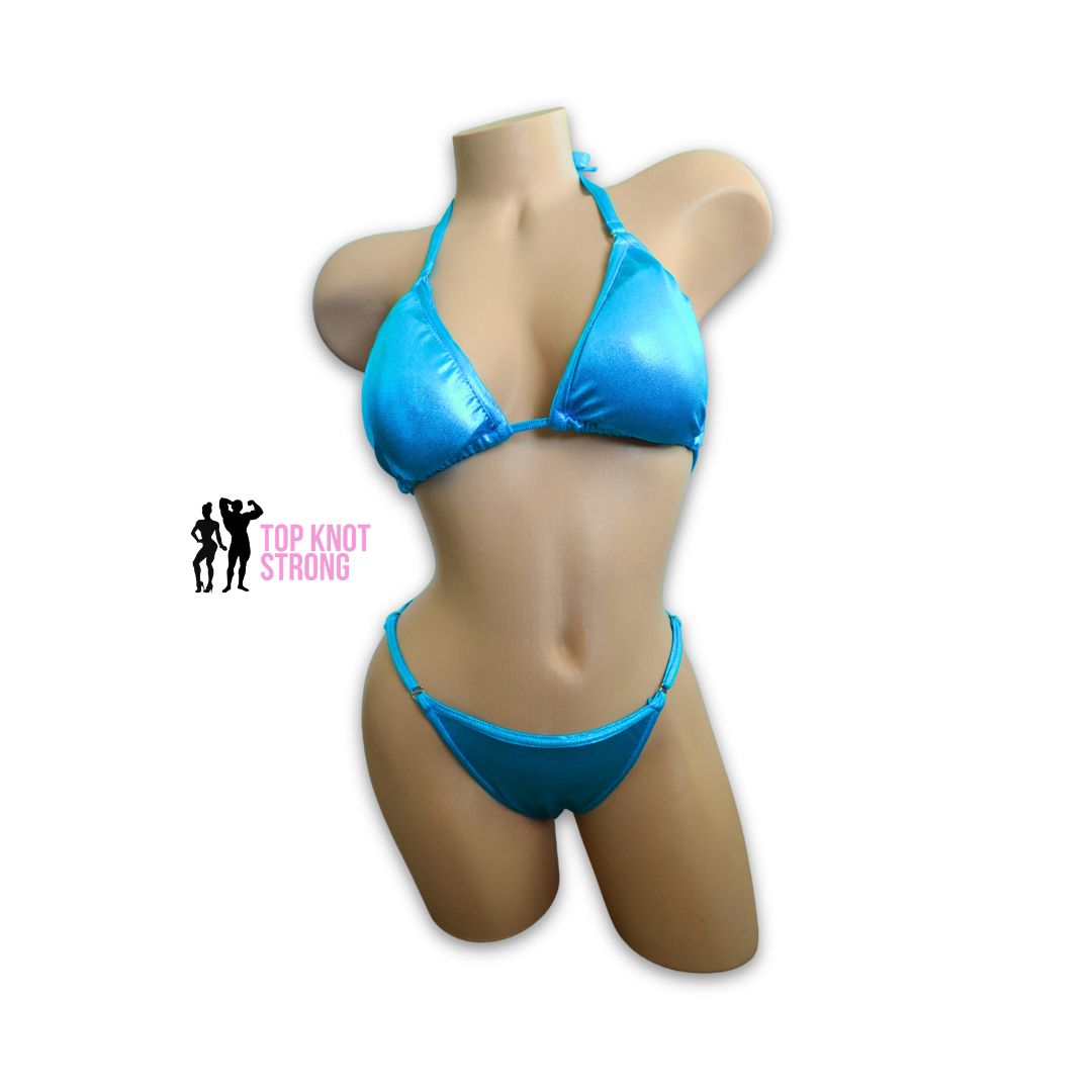 RTS: Aqua Blue Fit Model Bikini Competition Suit