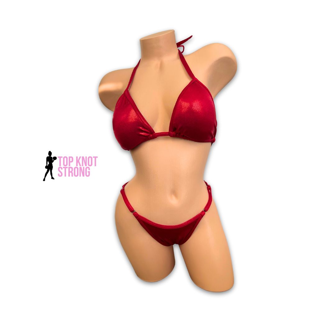 Ruby Red Fit Model Bikini Suit