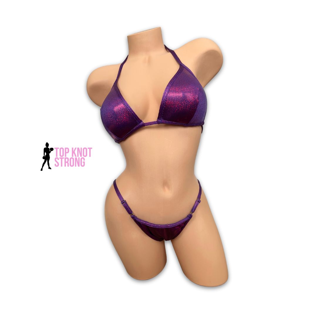 Plum Raspberry Fit Model Bikini Competition Suit