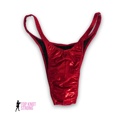 RTS: Ruby Red Men's Bodybuilding Posing Trunks | Large Pro X