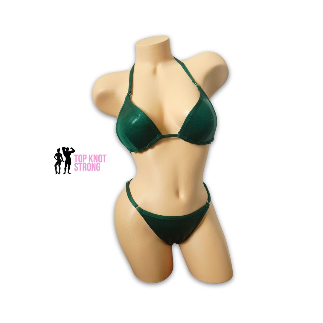 Forest Green Fit Model Bikini Competition Suit