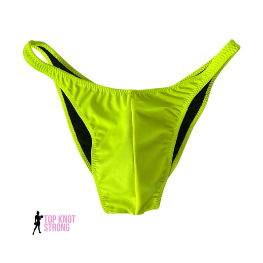 Neon Yellow Men's Bodybuilding Posing Trunks