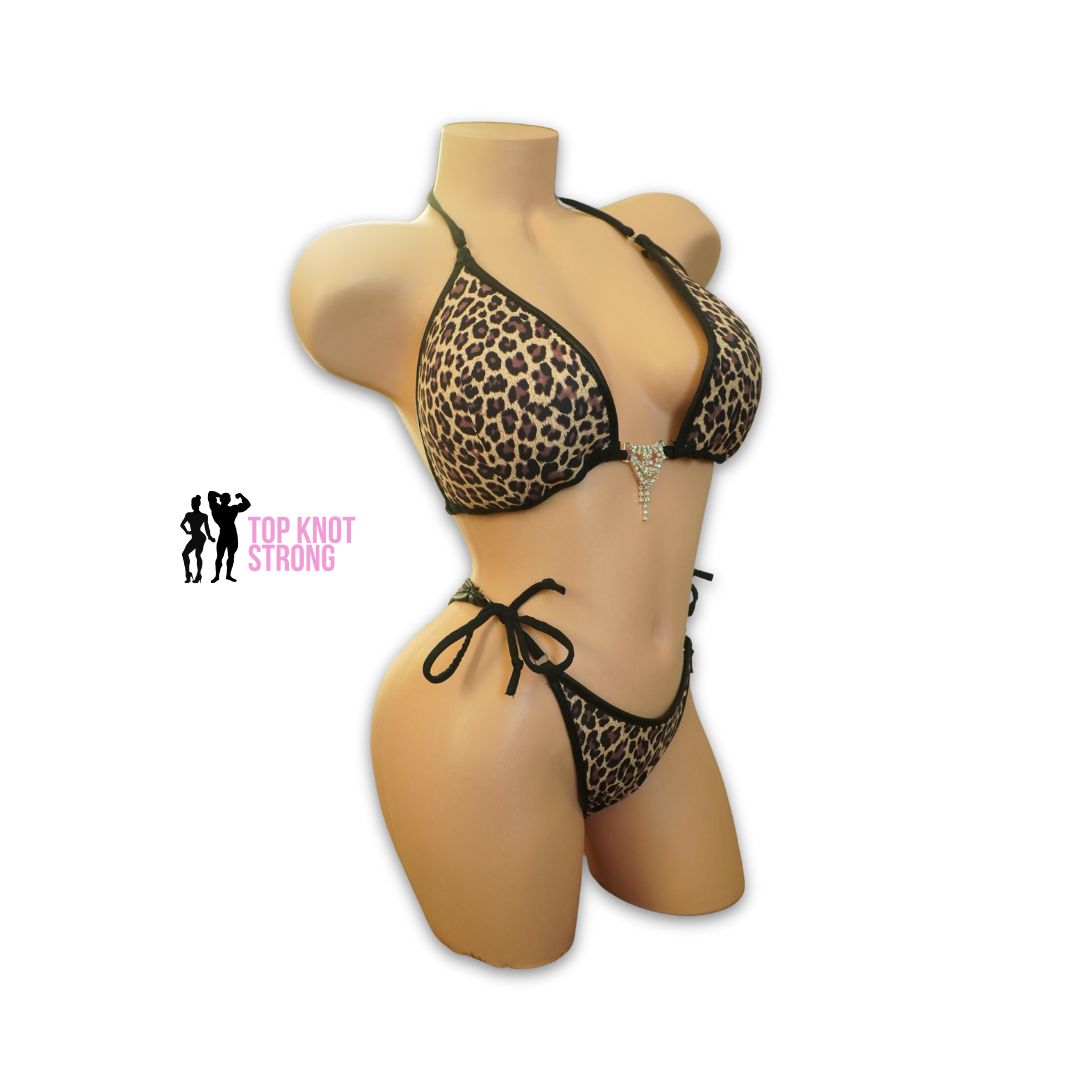 Jaguar Print Bikini Posing Practice Suit