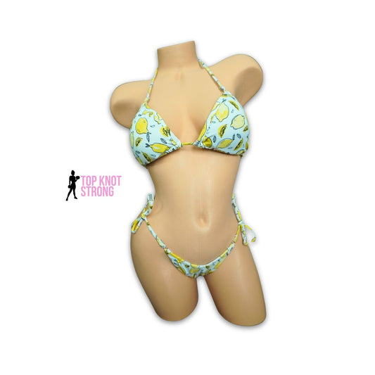RTS: Lemon Print Wellness Practice Posing Suit | A/B cup | Extra Small Pro